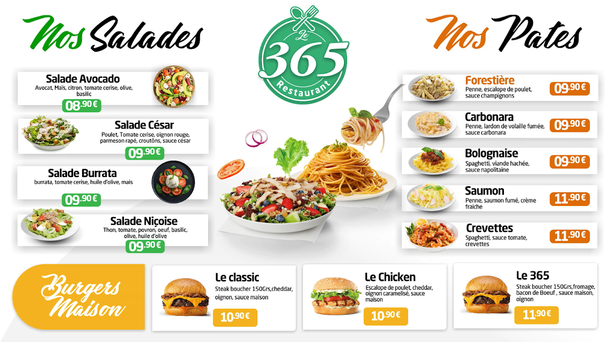Menu Restaurant Le 365-2