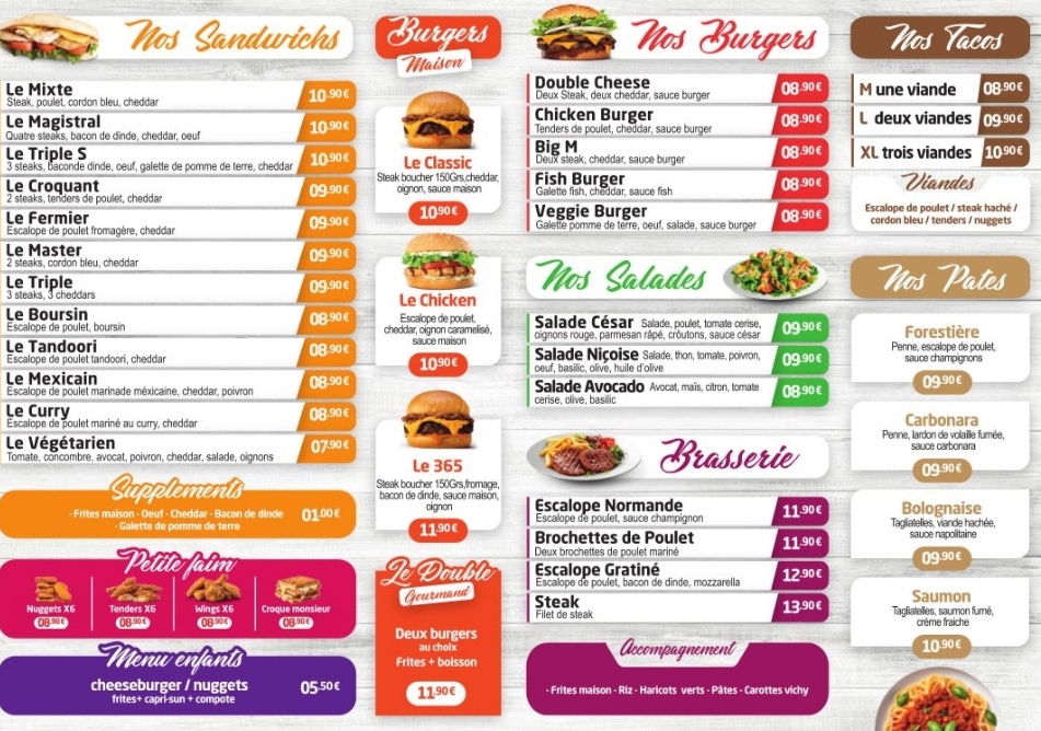 Menu Restaurant Le 365-4