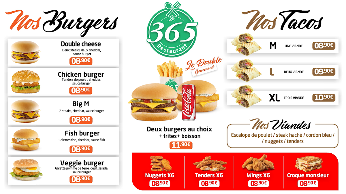 Menu Restaurant Le 365-6